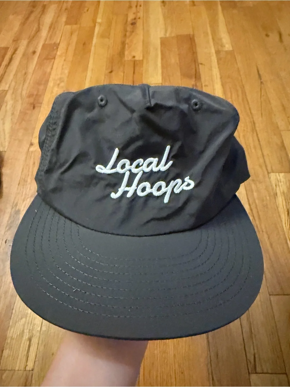 Local Hoops Embroidered Black Cap NEW